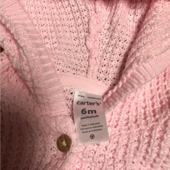 New Carter’s baby girl light weight cardigan 6-12 months - Picture 2 of 2